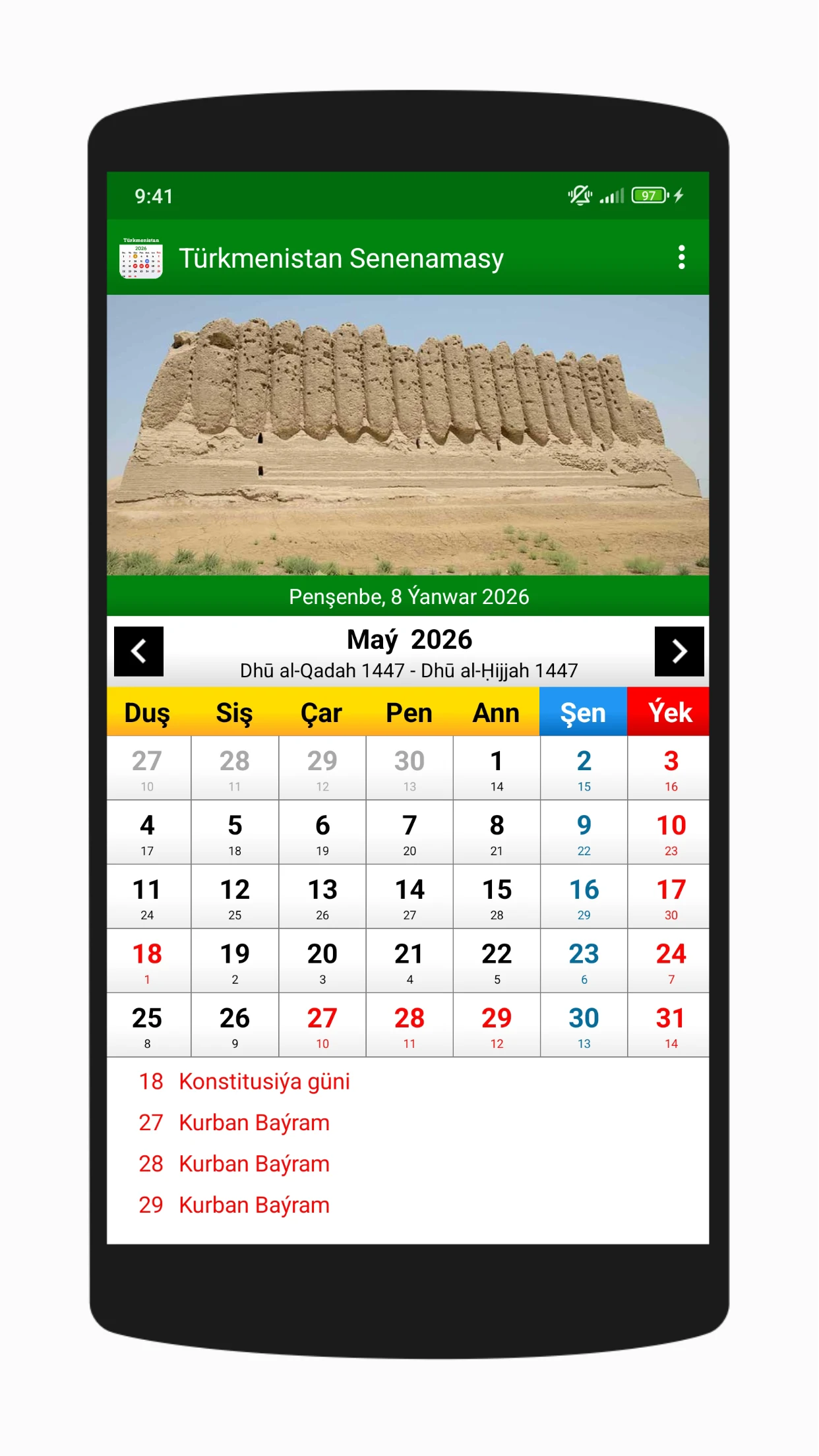 Türkmenistan Senenamasy 2026 screenshot