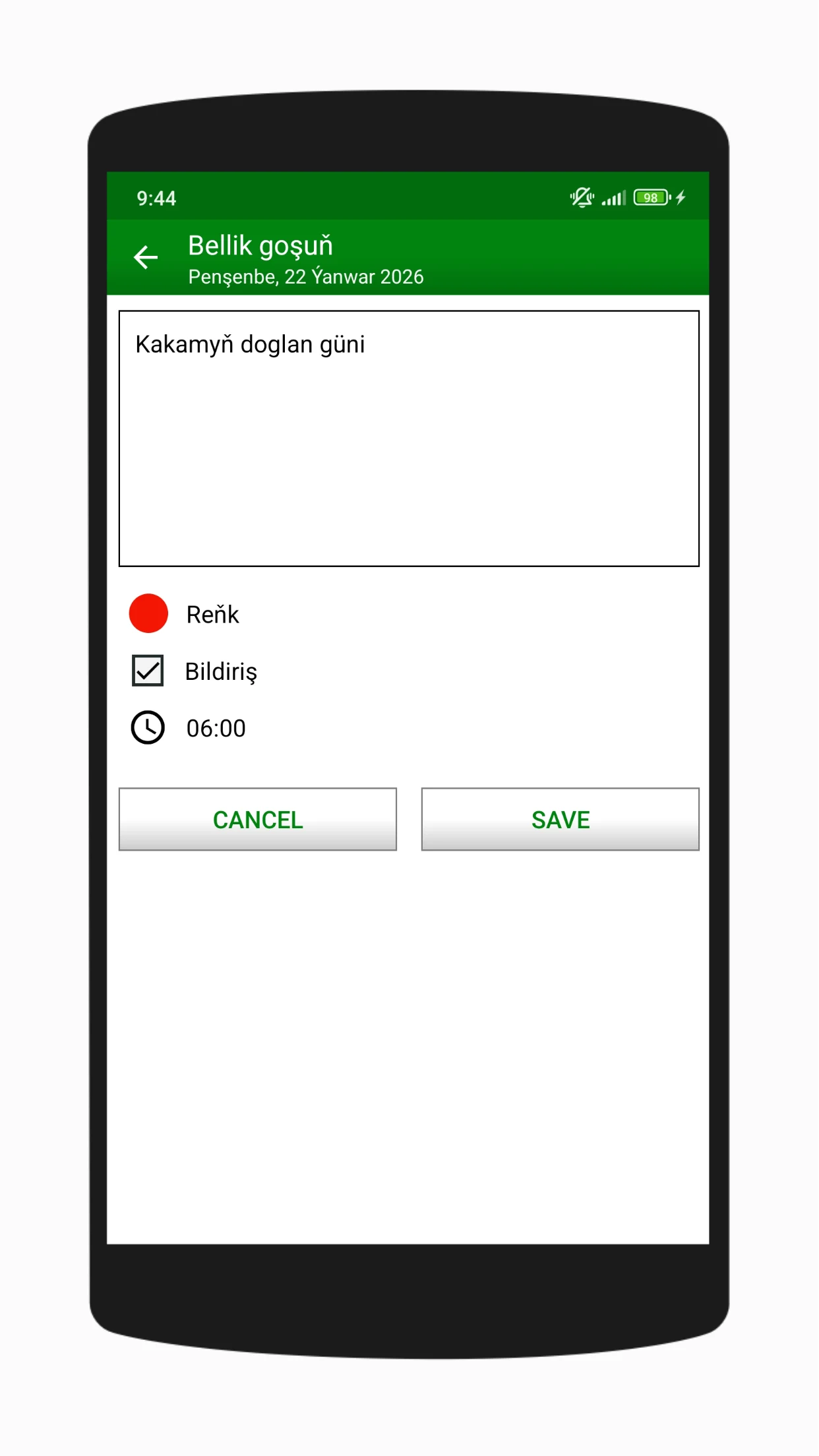 Türkmenistan Senenamasy 2026 screenshot
